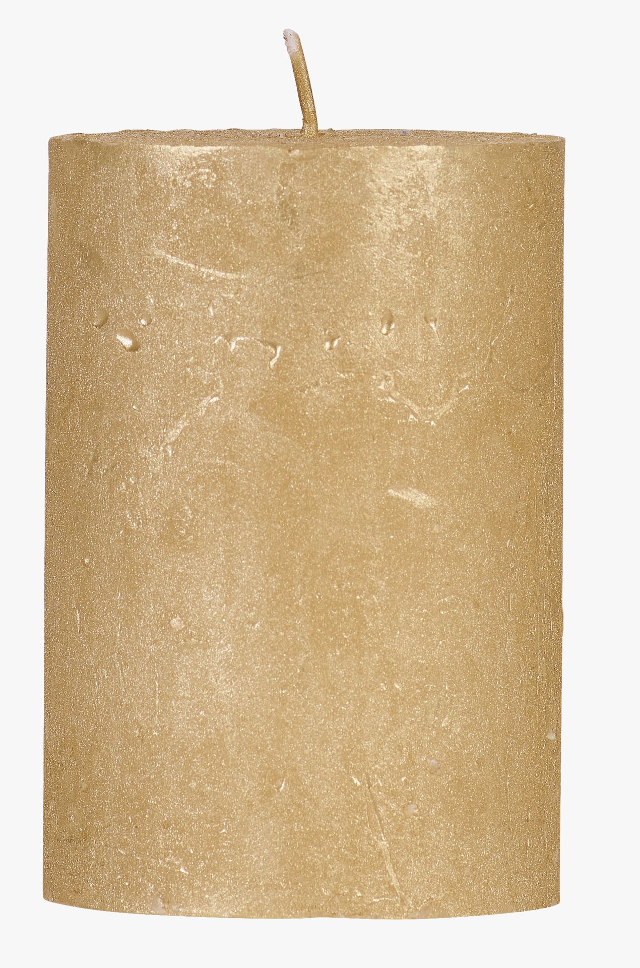 Stumpenkerze Gold - 6,8x15 cm Gold - 1