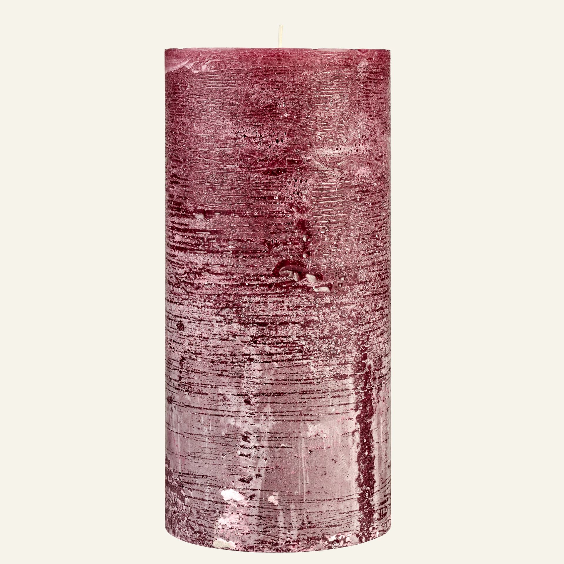 Stumpenkerze Dunkelrot - 6,8x15 cm Dunkelrot - 1