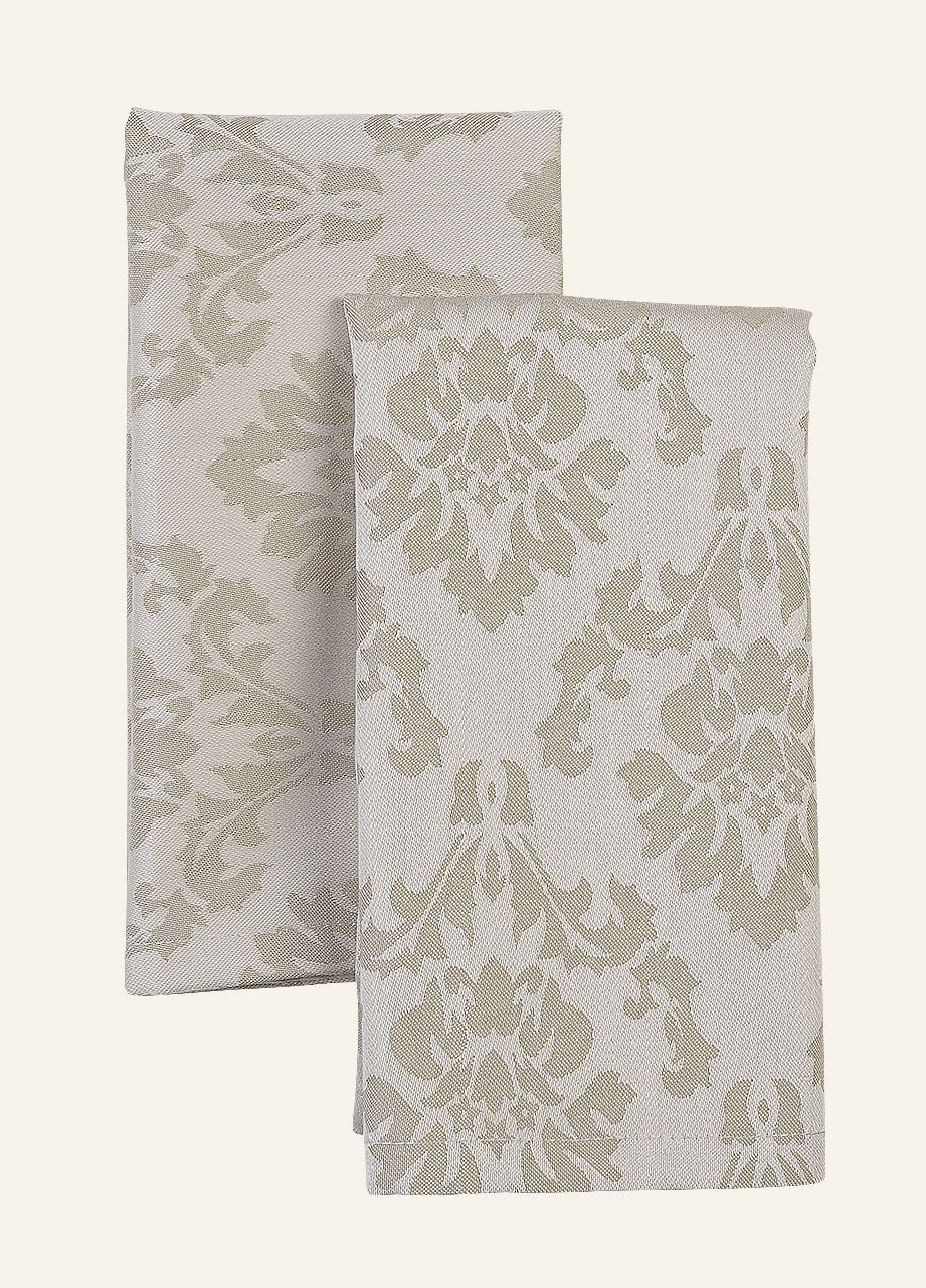2 Stück Servietten Beige - 45x45 cm Beige - 1