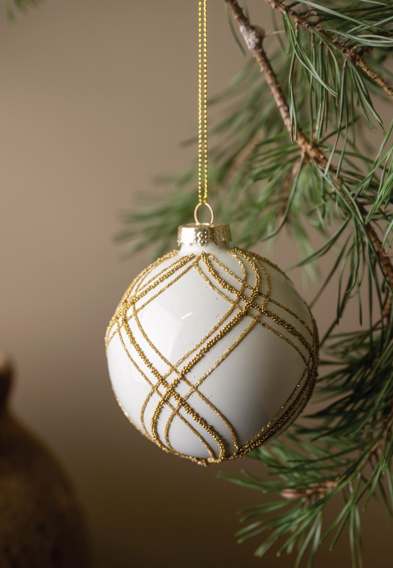 Weihnachtskugel Weiß - ø8 cm Weiß - 1
