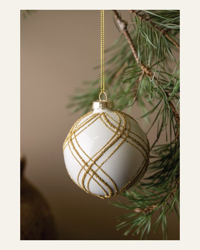 Weihnachtskugel Weiß - ø8 cm Weiß - 1
