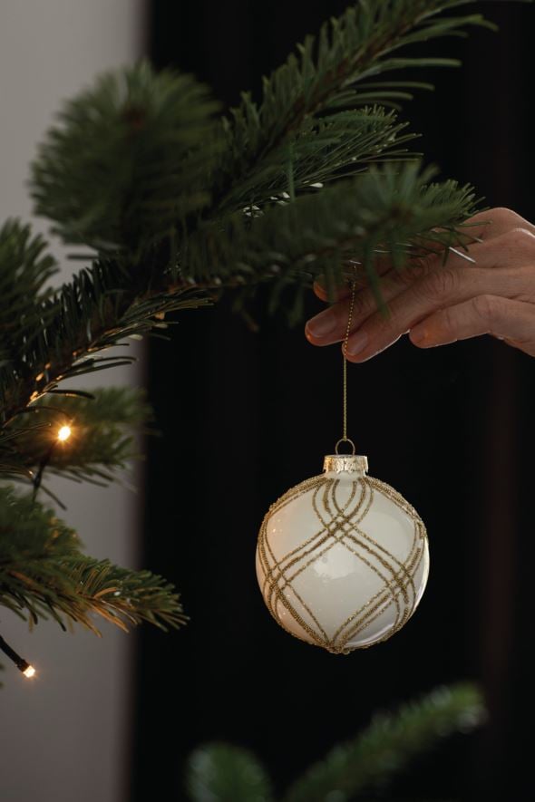 Weihnachtskugel Weiß - 3