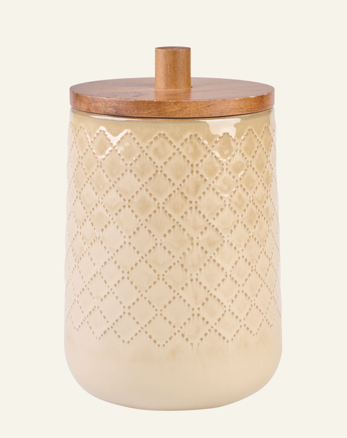 Vorratsdose Beige - 14x14x20,5 cm Beige - 1