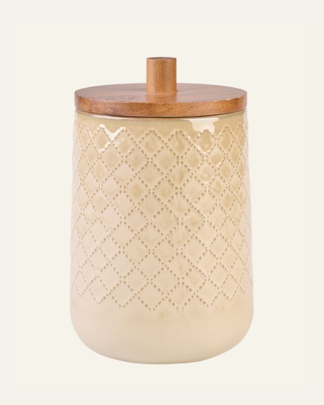 Vorratsdose Beige - 14x14x20,5 cm Beige - 1
