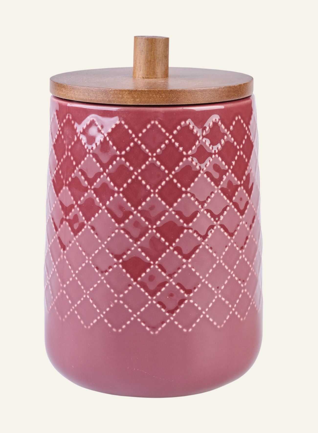Vorratsdose Dunkelrot - 14x14x20,5 cm Dunkelrot - 1