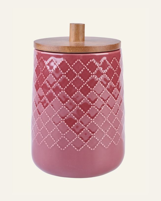 Vorratsdose Dunkelrot - 14x14x20,5 cm Dunkelrot - 1