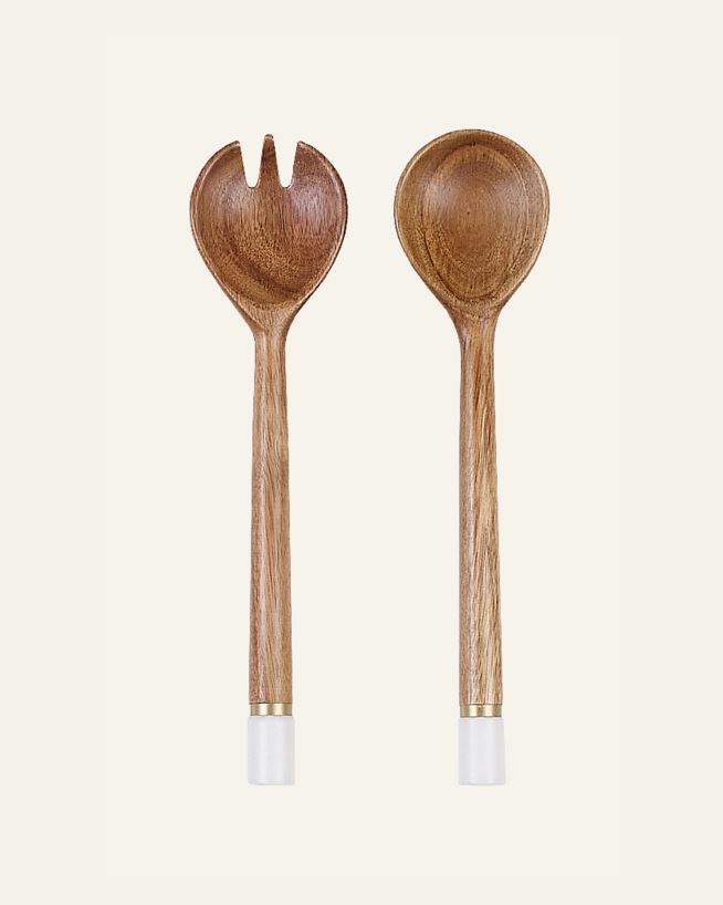 Salatbesteck Braun - 7x28 cm Braun - 1