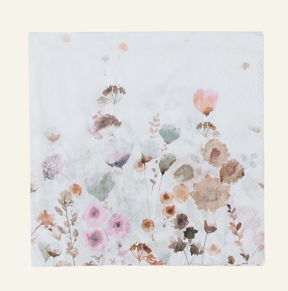 Papierservietten Multi/Pink - 33x33 cm Multi/Pink - 1