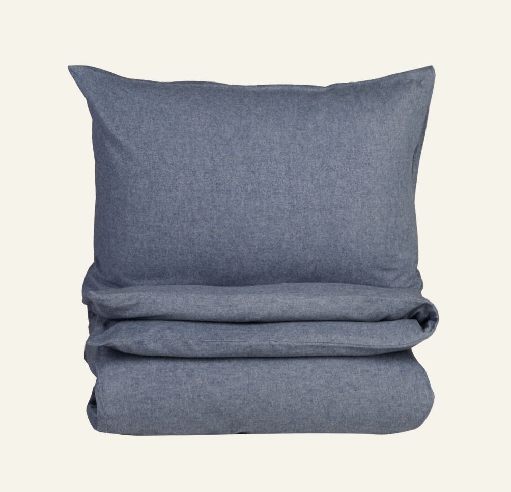Bettwäsche Grau-blau - 135x200+80x80 cm Grau-blau - 1