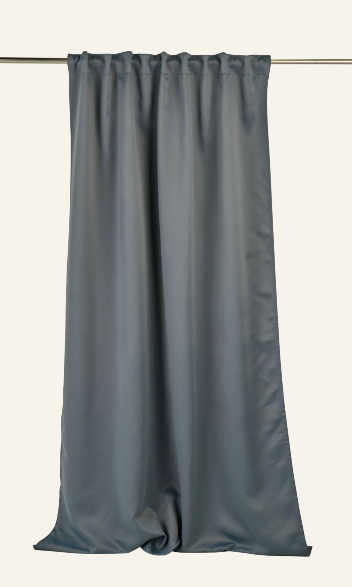 Blickdichter Vorhang (lichtfilternd) Grau-blau - 140x160 cm Grau-blau - 1