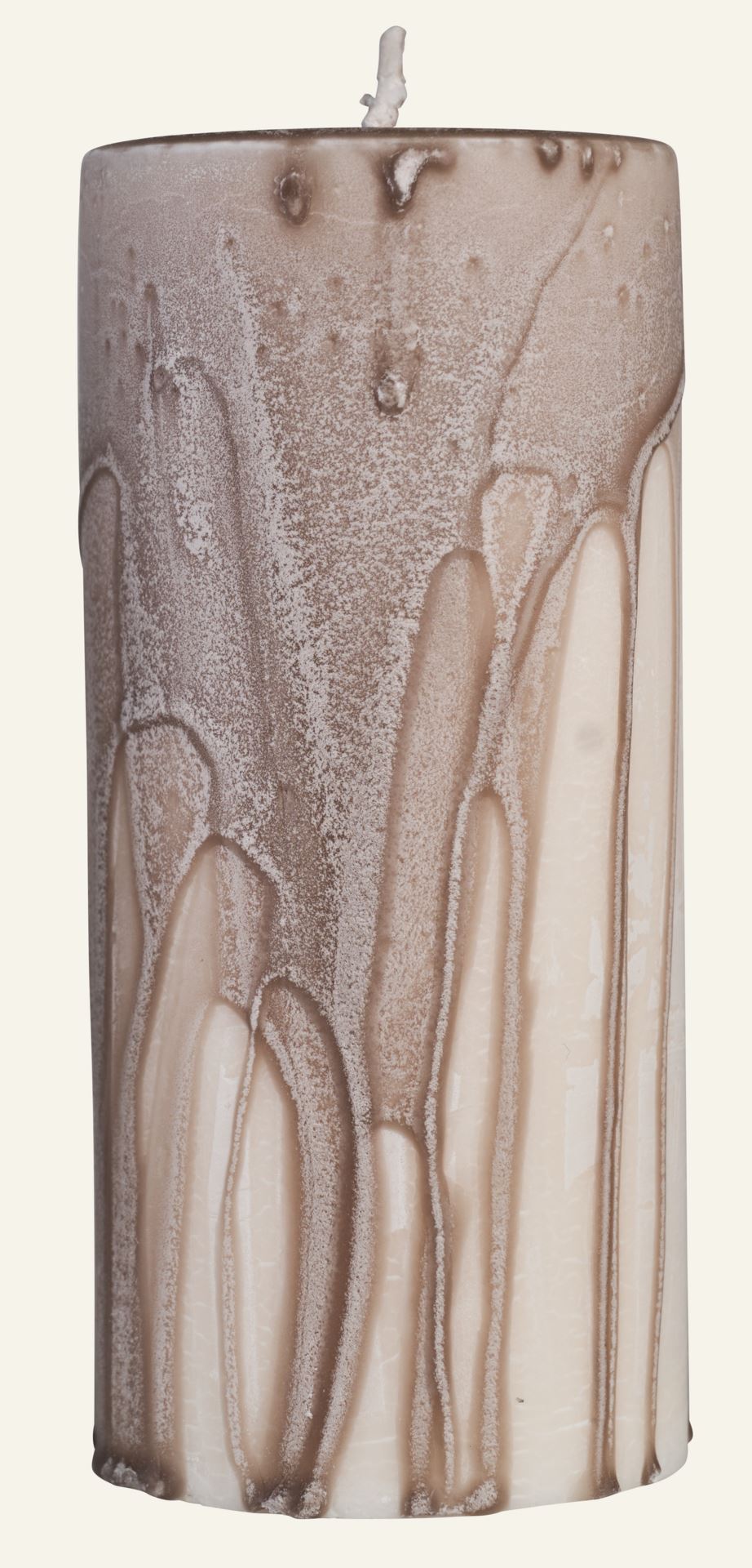 Stumpenkerze Beige - 6,8x15 cm Beige - 1