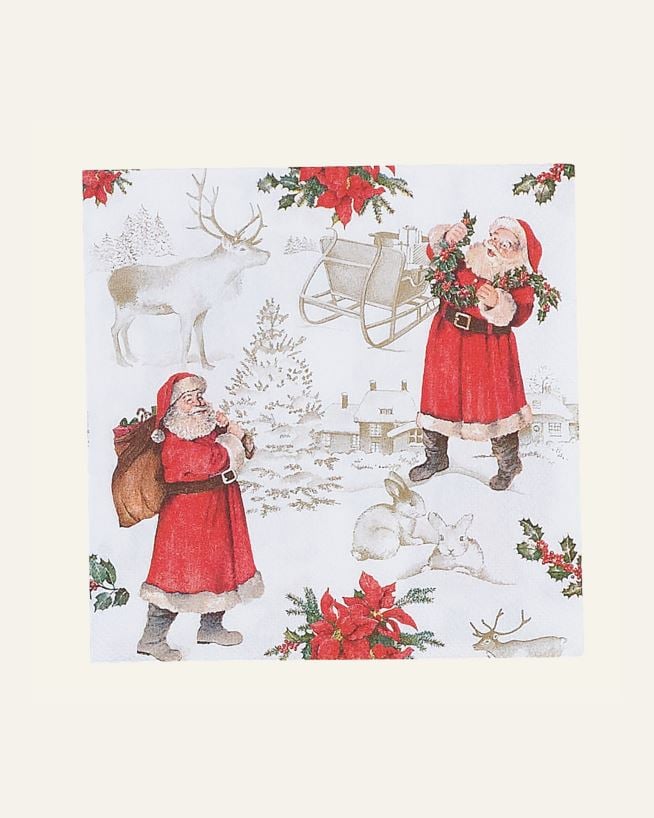 Papierservietten Multi/Rot - 33x33 cm Multi/Rot - 1