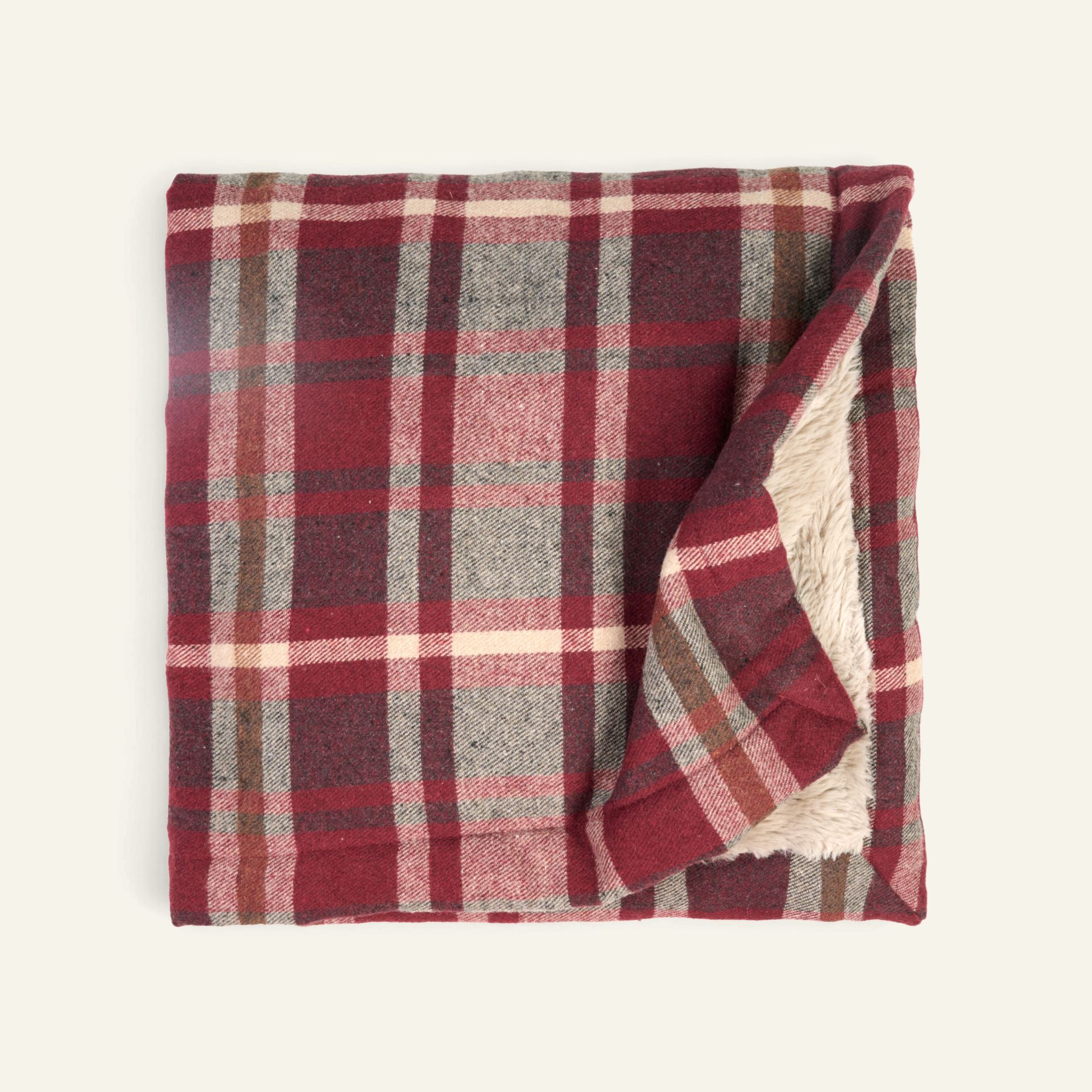 Plaid aus Kunstfell Multi/Rot - 130x170 cm Multi/Rot - 1