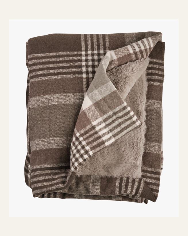 Plaid aus Kunstfell Multi/Braun - 130x170 cm Multi/Braun - 1
