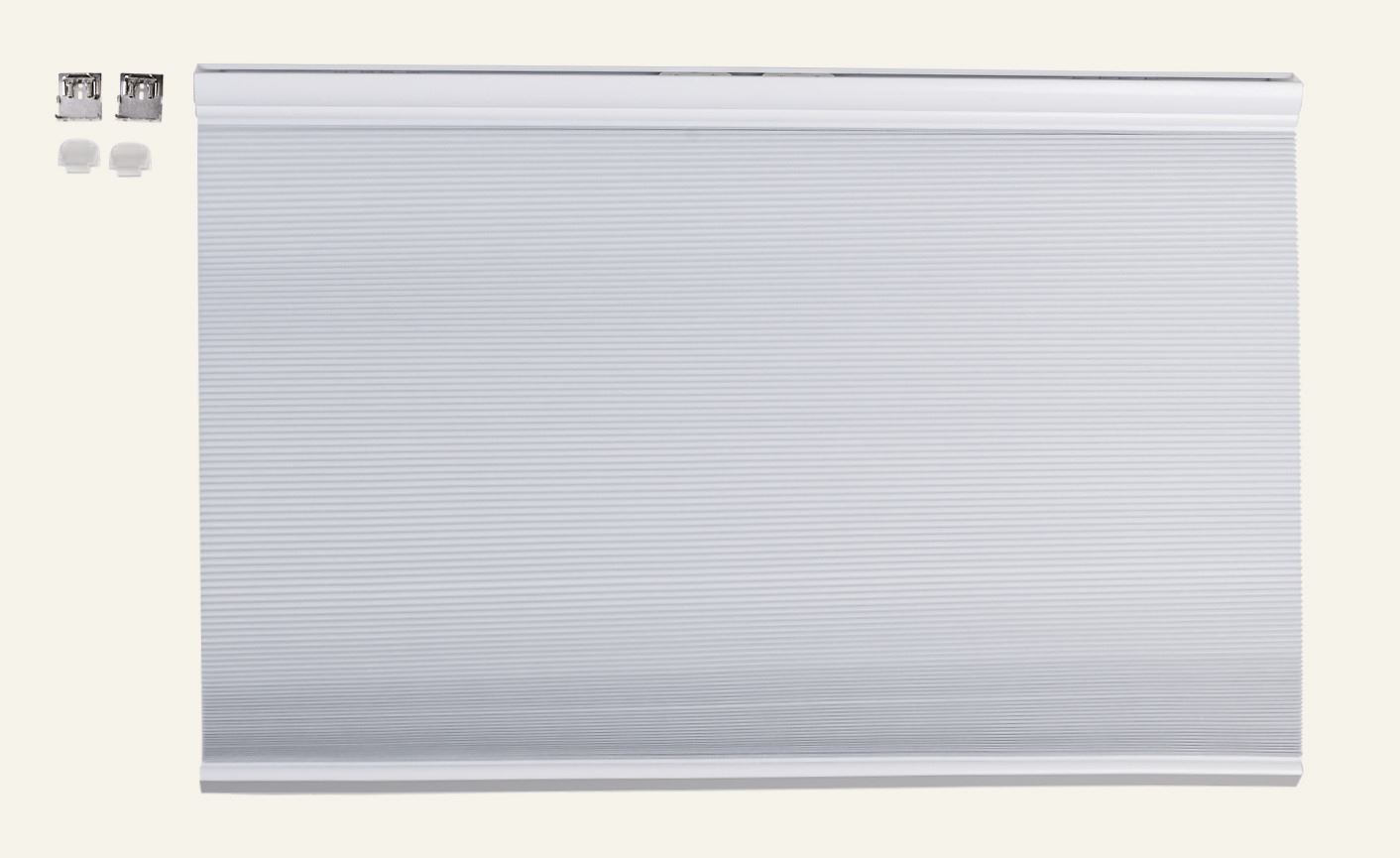 Plissee (oben & unten verstellbar) Weiß - 60x160 cm Weiß - 1