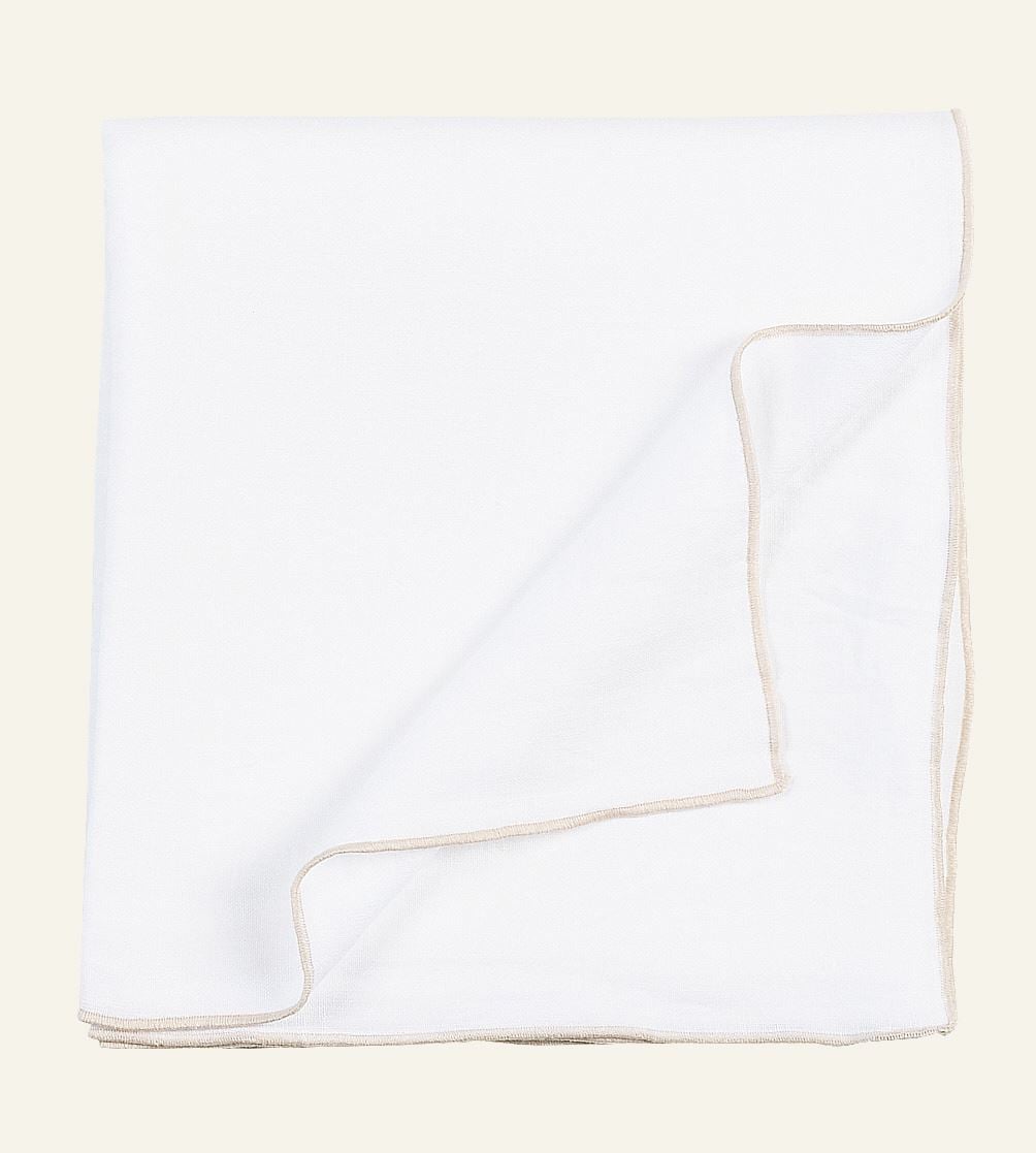 Tischdecke aus Leinen Beige - 6