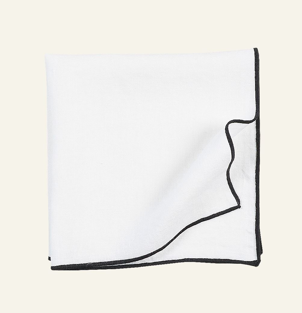 Leinenserviette Weiß - 47x47 cm Weiß - 1