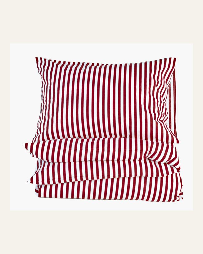 Baumwollbettwäsche Rot - 155x220 cm/80x80 cm Rot - 1
