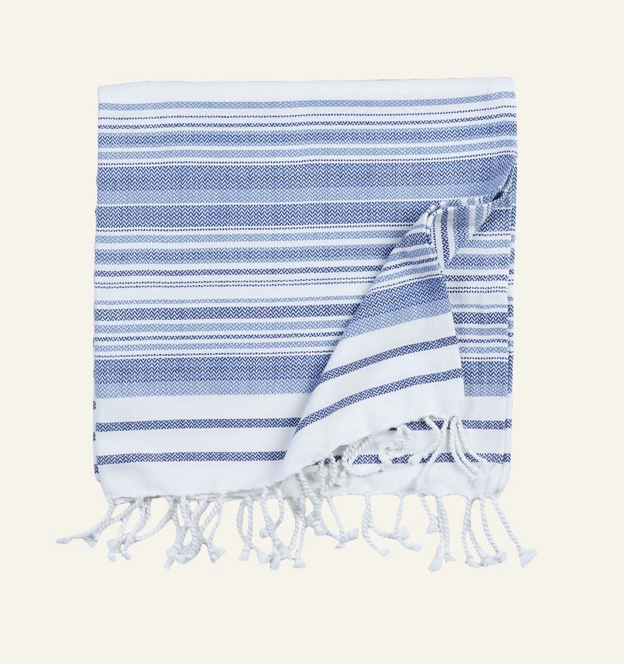 Strandtuch Blau - 75x150 cm Blau - 1