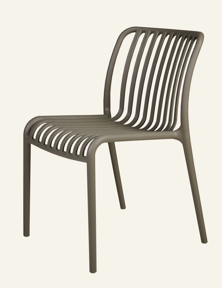 Gartenstuhl Taupe - 47x58x80 cm Taupe - 1