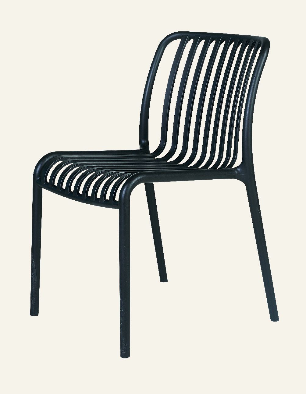 Gartenstuhl Schwarz - 47x58x80 cm Schwarz - 1