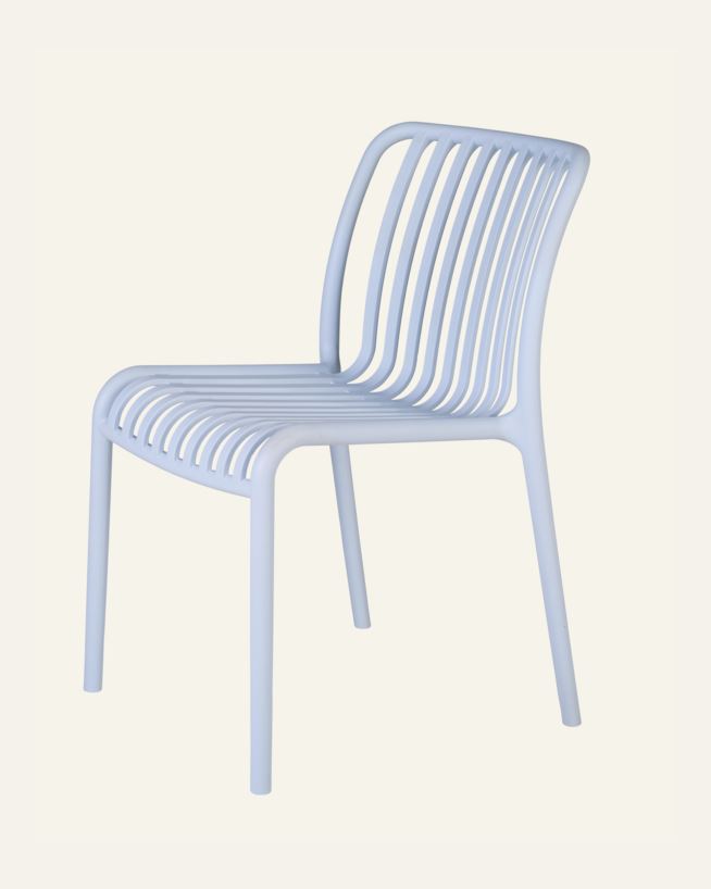 Gartenstuhl Hellblau - 47x58x80 cm Hellblau - 1