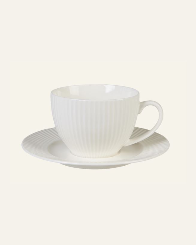Tasse mit Untertasse Weiß - 250 ml Weiß - 1