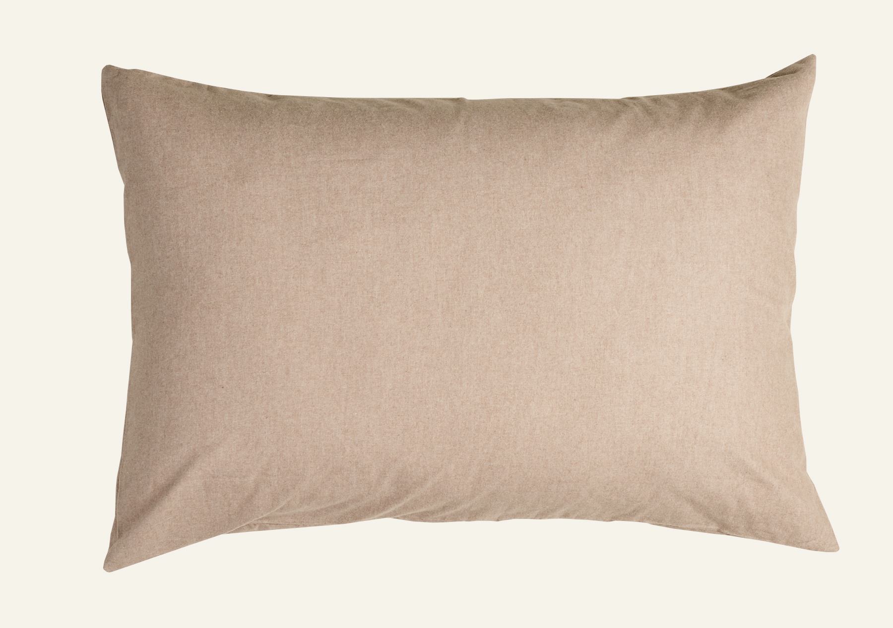 Garngefärbter Flanell-Kissenbezug Sand - 50x70 cm Sand - 1