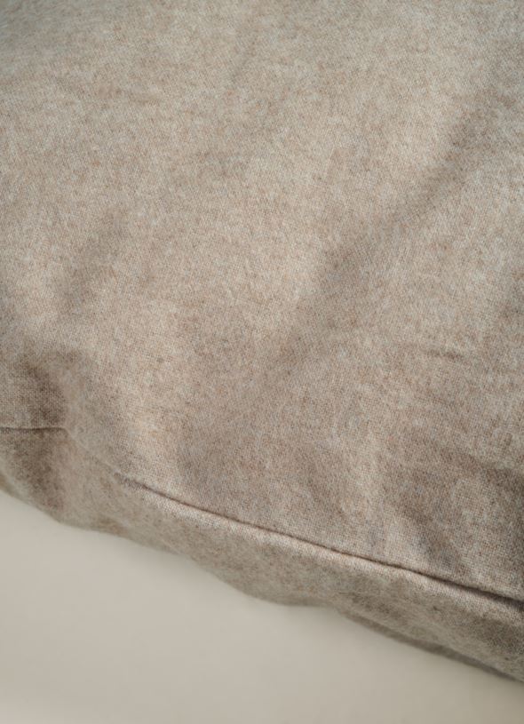 Garngefärbter Flanell-Kissenbezug Sand - 2