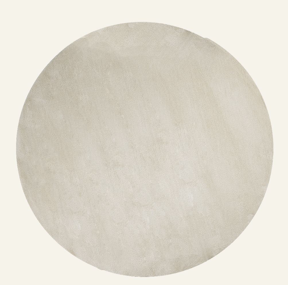 Runder Teppich Hellbeige - ø200 cm Hellbeige - 1