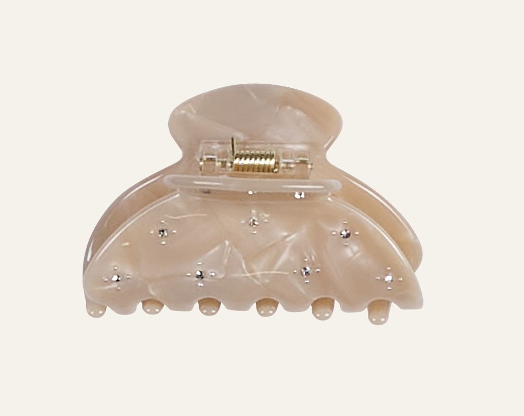 Haarklammer Beige - 4,6x8,6x4,5 cm Beige - 1