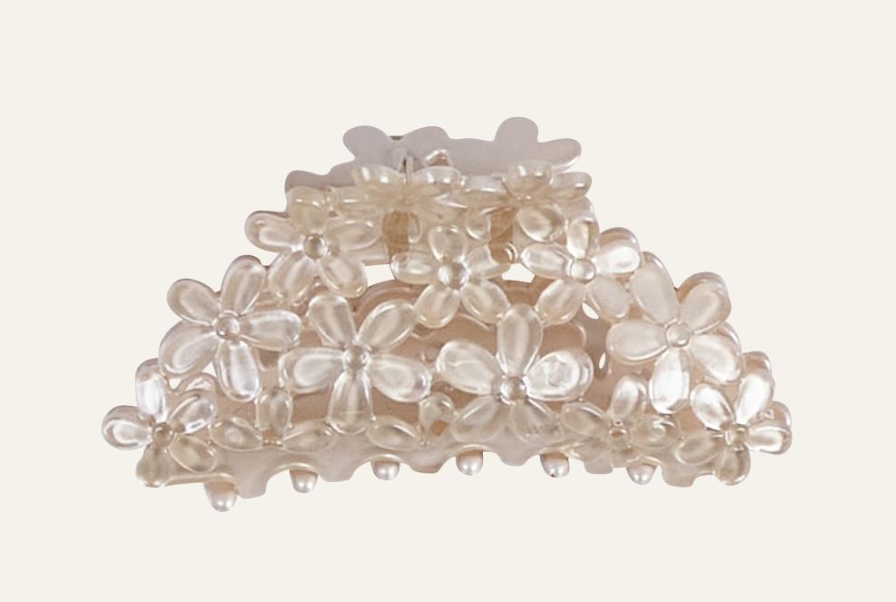 Haarklammer Beige - 4,5x9,7x4,3 cm Beige - 1