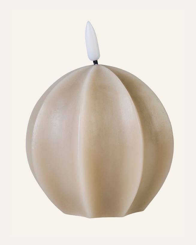 LED-Kerze Beige - 9,5x9,5x12,5 cm Beige - 1
