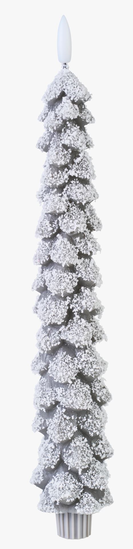 LED-Kerze Grau - 6x6x34 cm Grau - 1