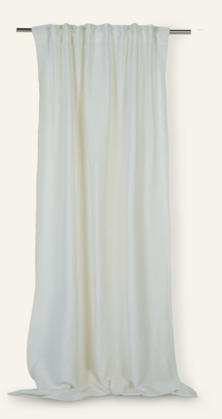 Leinengardine Weiß - 140x250 cm Weiß - 1