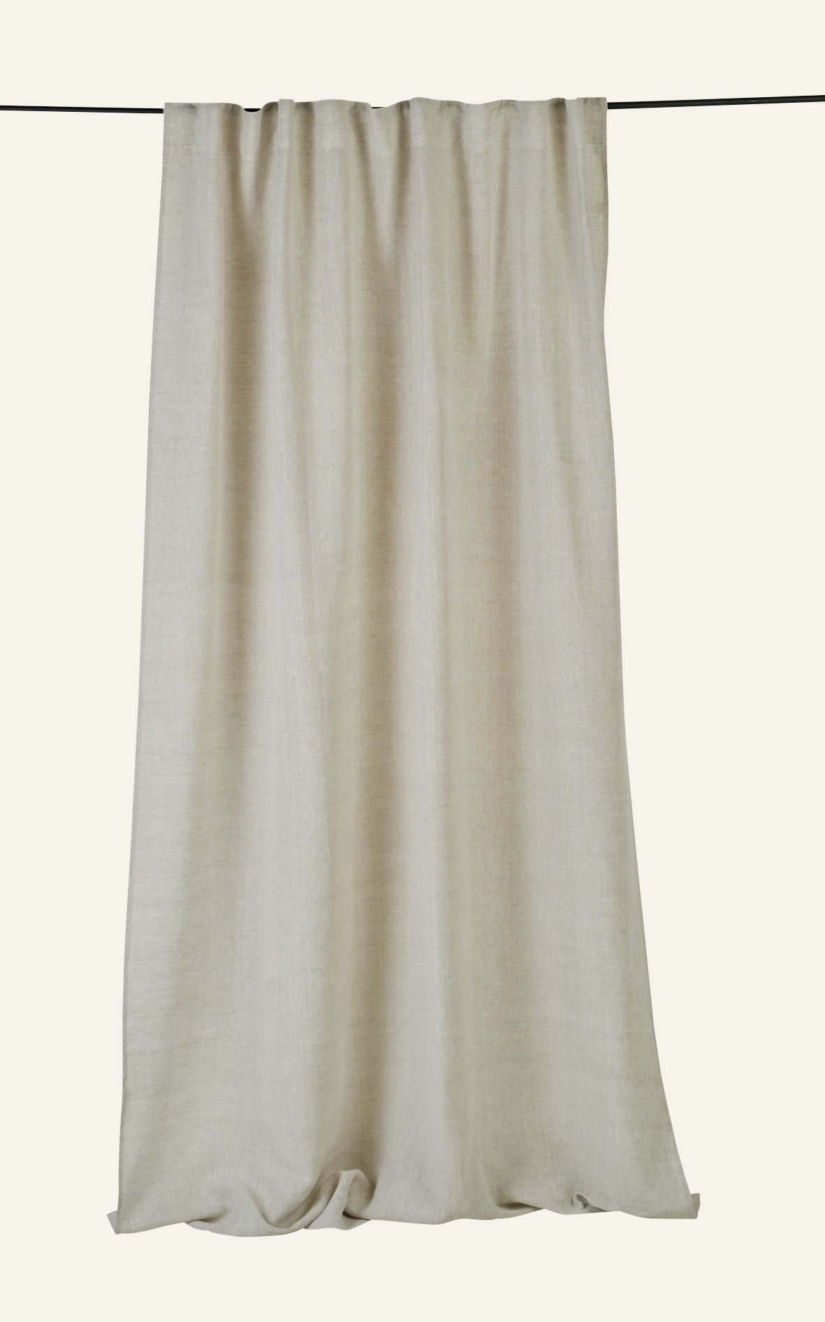 Leinengardine Hellbeige - 140x250 cm Hellbeige - 1