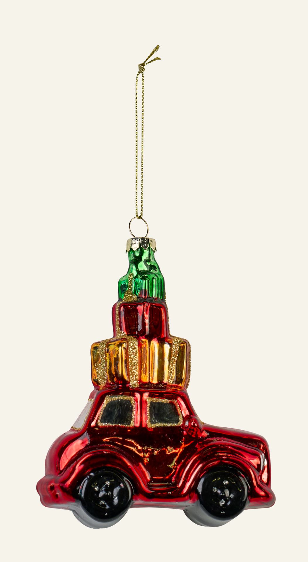 Baumschmuck Rot - 9,4x5,5x11 cm Rot - 1