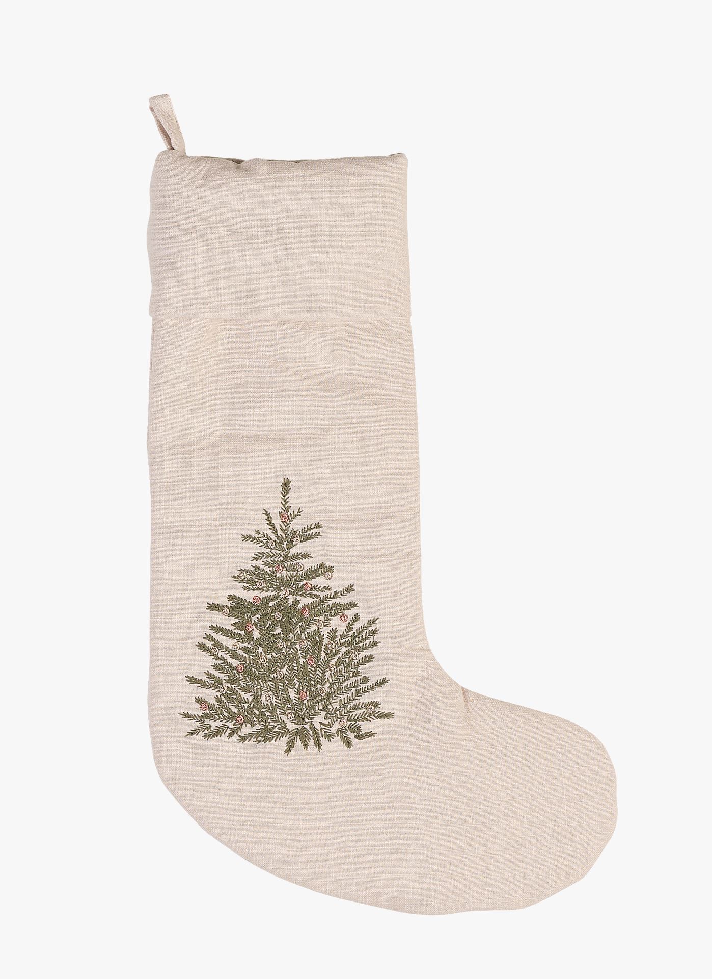 Weihnachtsstrumpf Beige - 18x45 cm Beige - 1