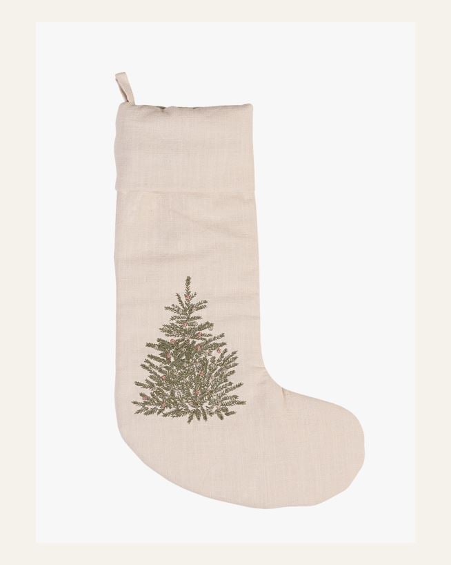 Weihnachtsstrumpf Beige - 18x45 cm Beige - 1
