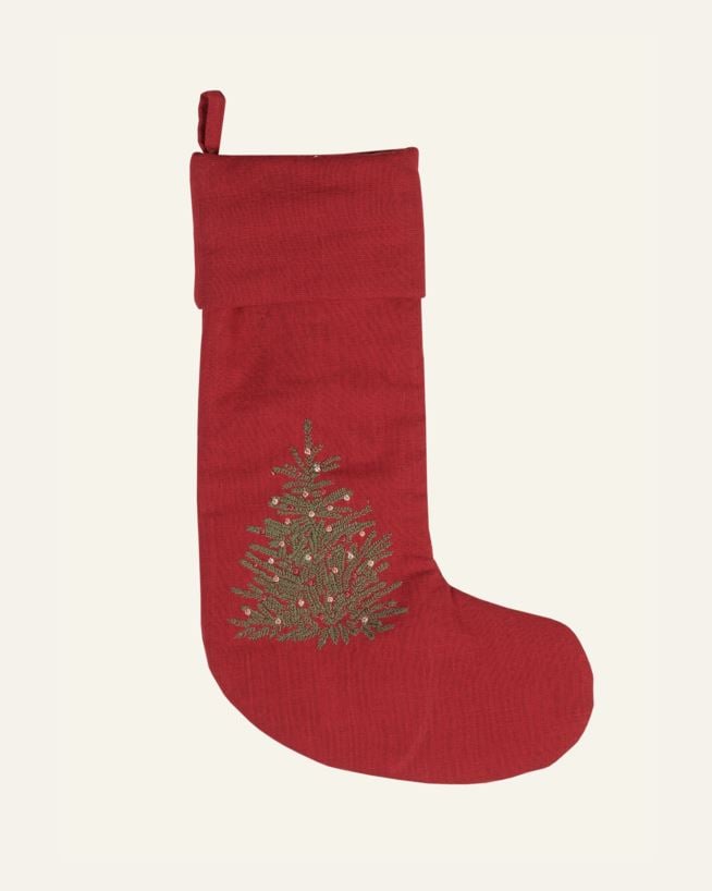 Weihnachtsstrumpf Rot - 18x45 cm Rot - 1