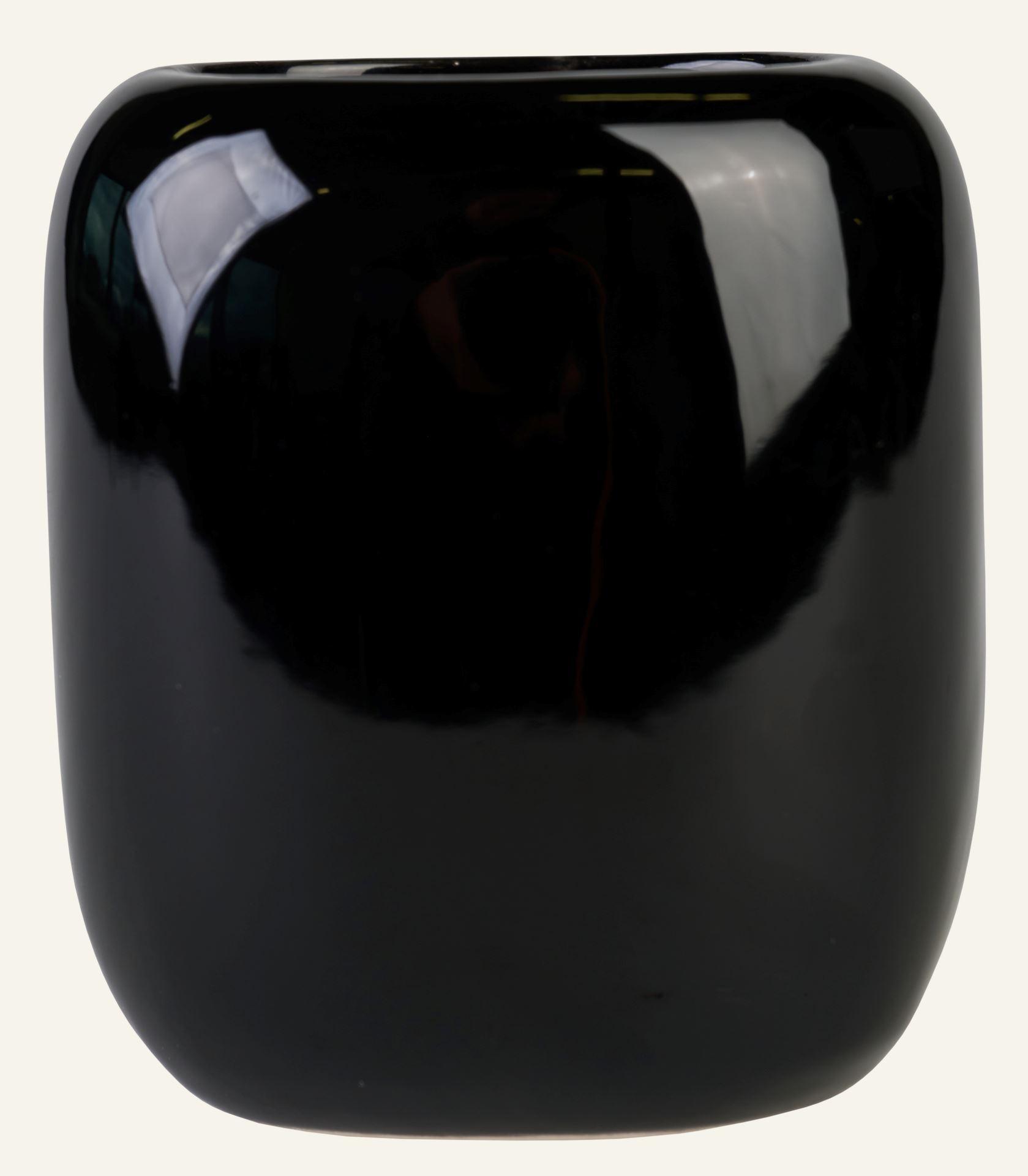 Zahnbürstentasse Schwarz - 8,4x6x9,4 cm Schwarz - 1