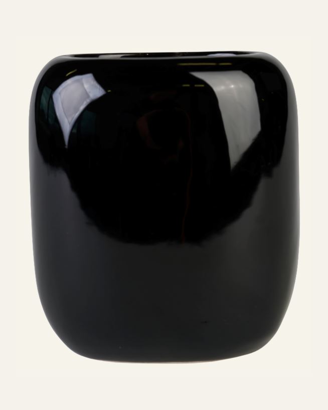 Zahnbürstentasse Schwarz - 8,4x6x9,4 cm Schwarz - 1