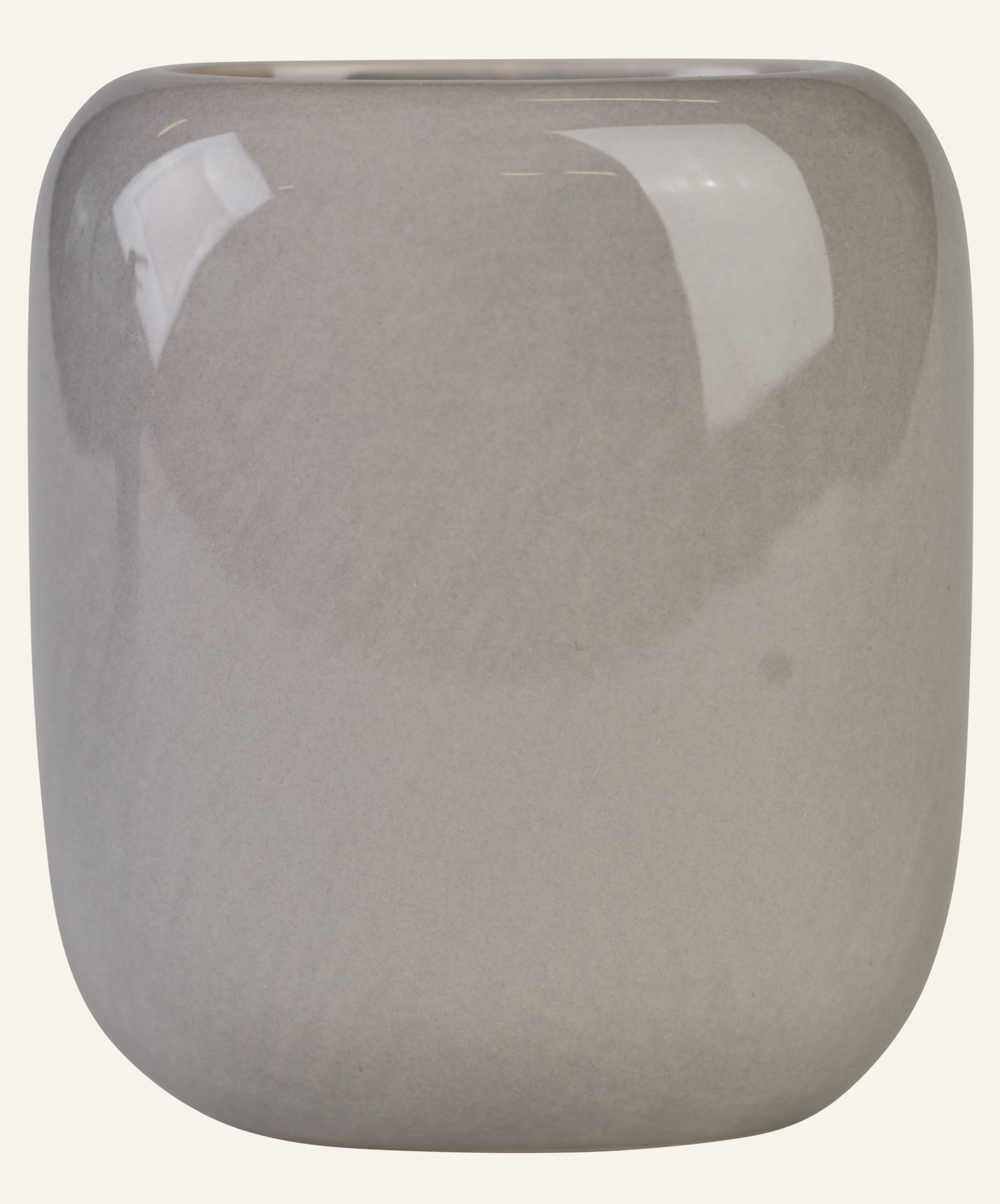 Zahnbürstentasse Grau - 8,4x6x9,4 cm Grau - 1