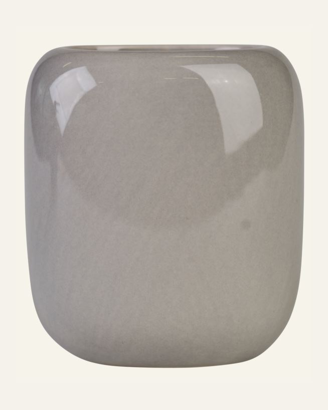 Zahnbürstentasse Grau - 8,4x6x9,4 cm Grau - 1