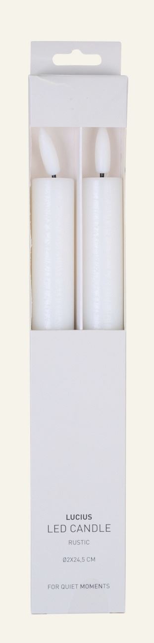 LED-Kerze Weiß - ø2x24,5 cm Weiß - 1