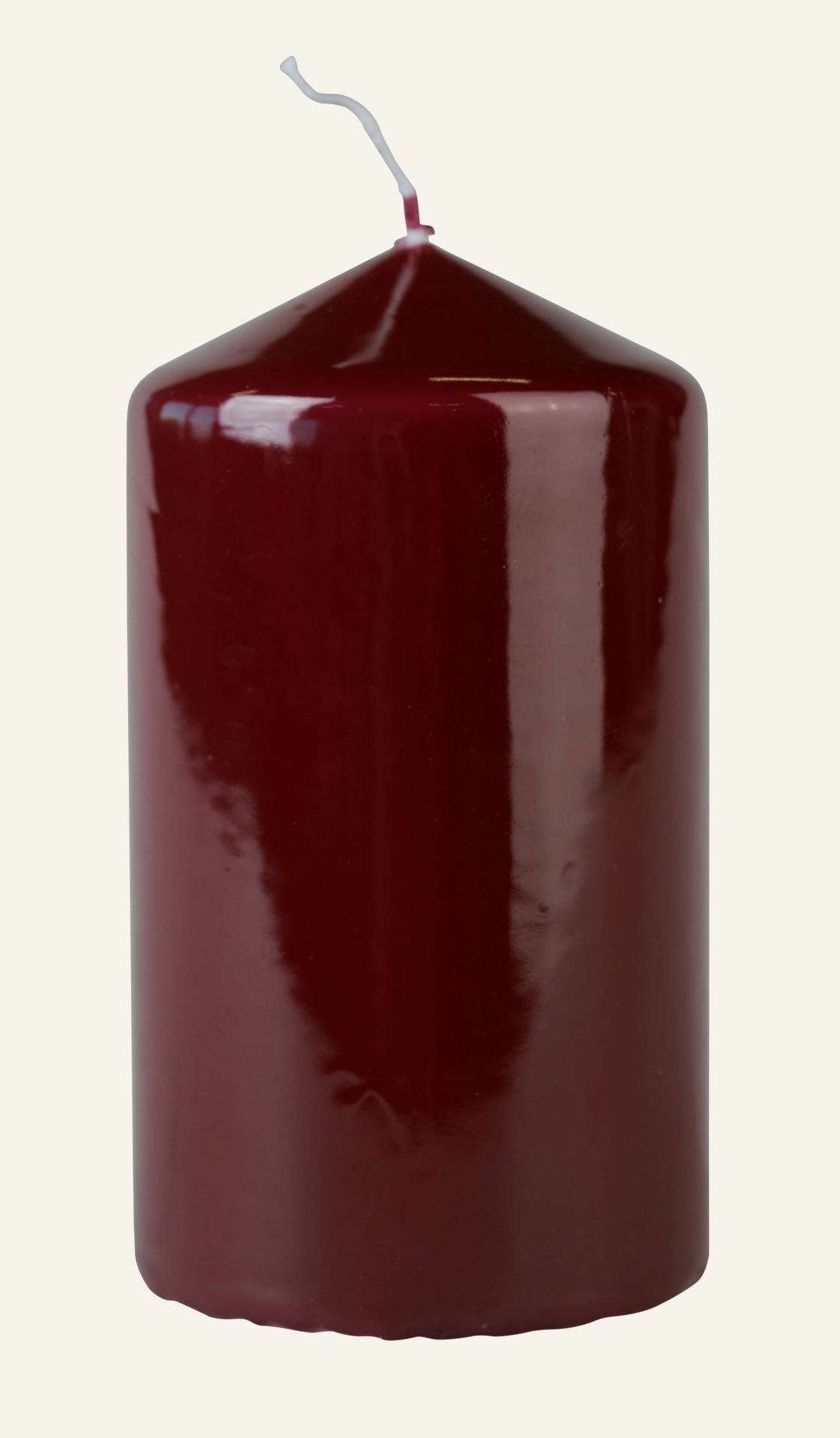Stumpenkerze Burgund - 6,8x12 cm Burgund - 1