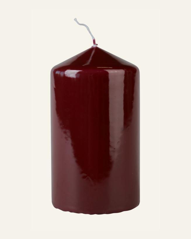 Stumpenkerze Burgund - 6,8x12 cm Burgund - 1