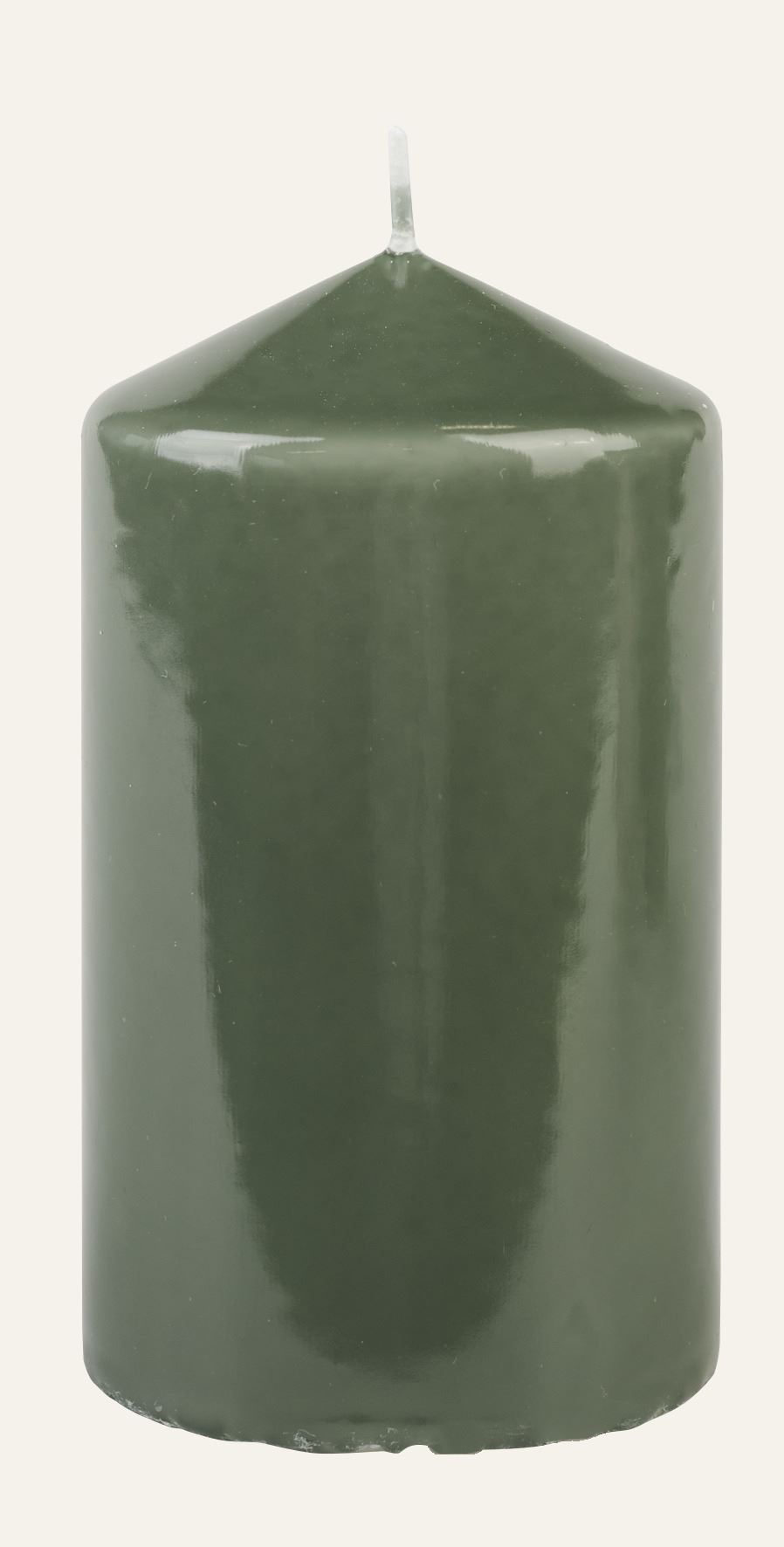 Stumpenkerze Flechtengrün - 6,8x12 cm Flechtengrün - 1
