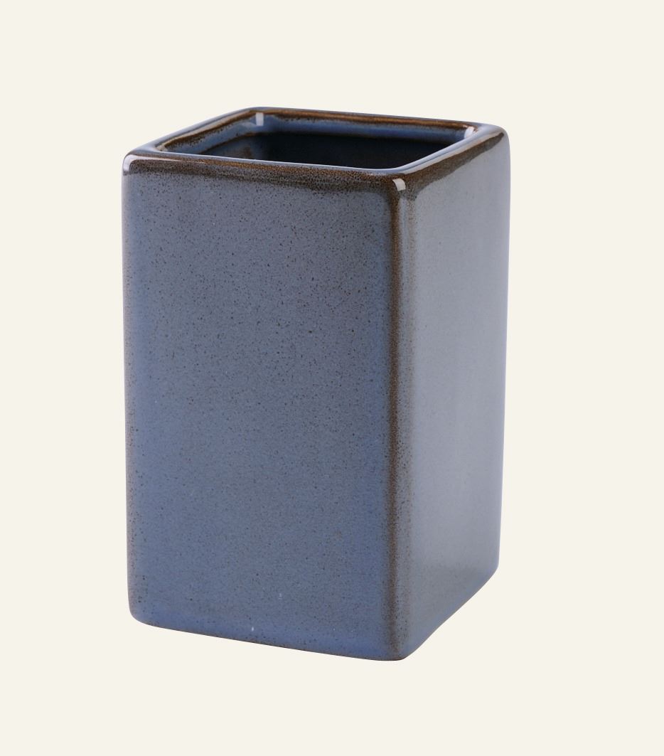 Zahnbürstenhalter Grau - 7,2x7,2x11 cm Grau - 1