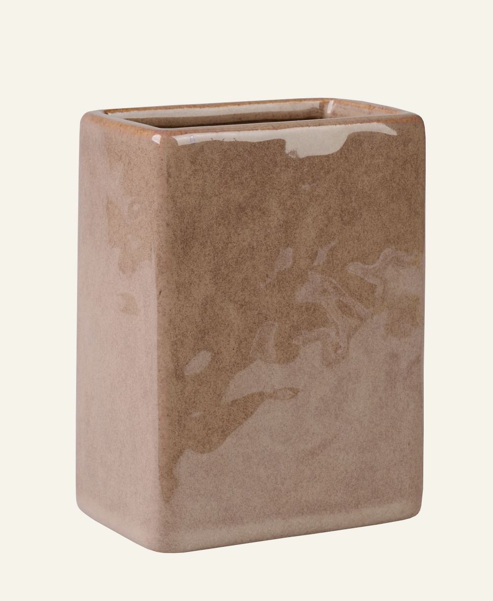 Zahnbürstenhalter Braun - 7,2x7,2x11 cm Braun - 1